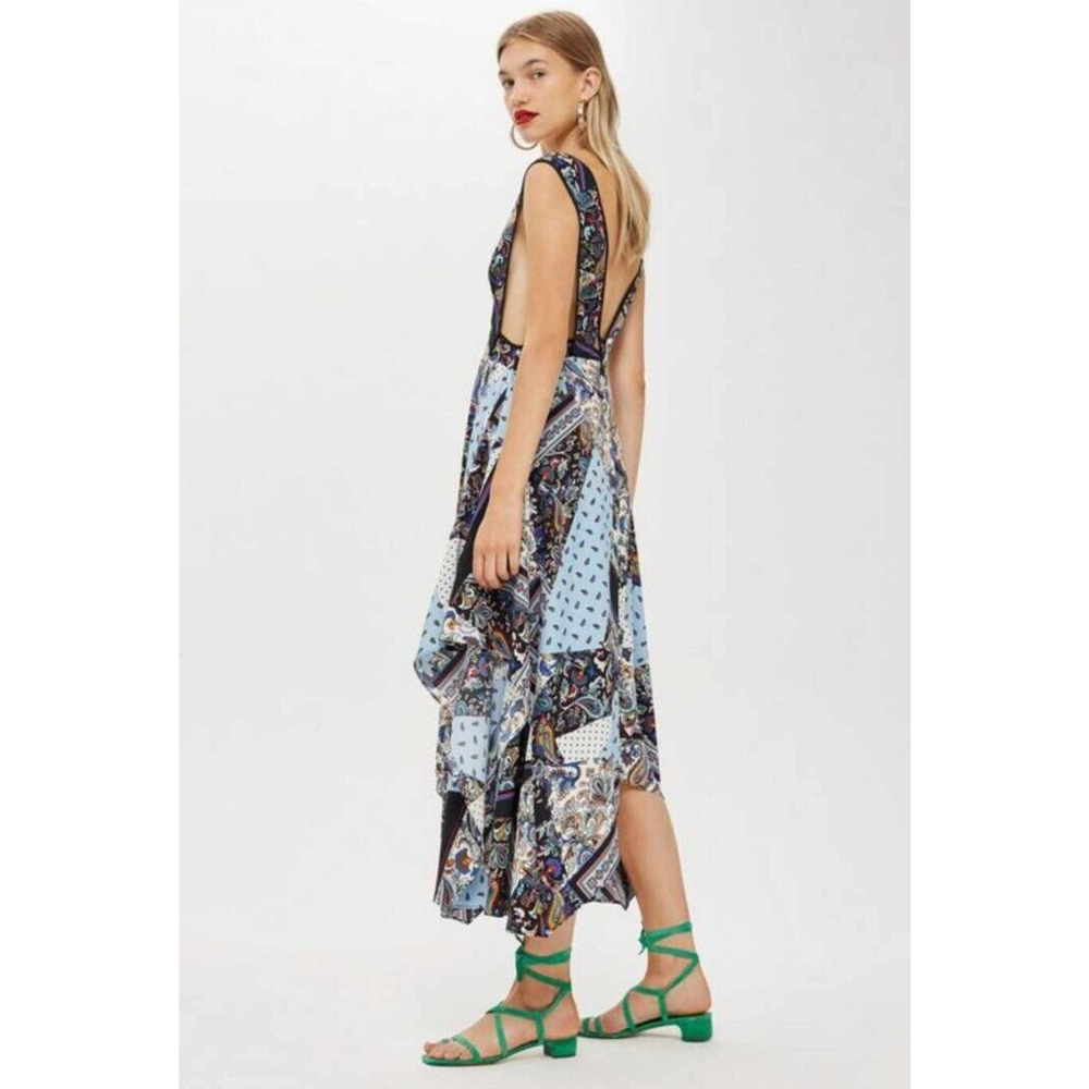 Topshop Pinafore Midi Dress Size 2 Boho Fairy - Picture 2 of 8